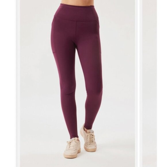 Girlfriend Collective Compressive Pocket Legging in Plum, cranberry size small - Picture 1 of 14